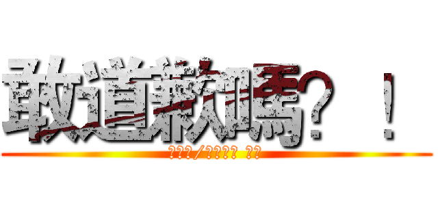 敢道歉嗎？！ (我賭你/你們不敢 哈哈)