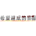 希 望 達 成 的 目 標 (attack on titan)