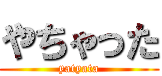 やちゃった (yatyata)