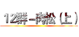１２群－肉松（上） ()