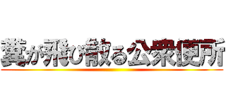 糞が飛び散る公衆便所 ()