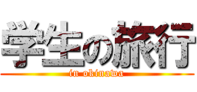 学生の旅行 (in okinawa)