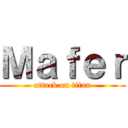 Ｍａｆｅｒ (attack on titan)