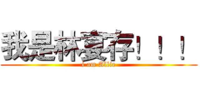我是林宴存！！！ (i am Allie)