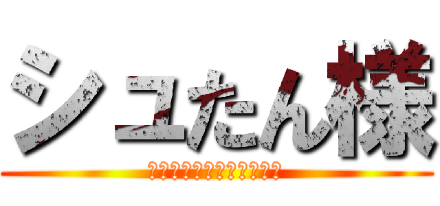 シュたん様 (シュたん様あああああああ)