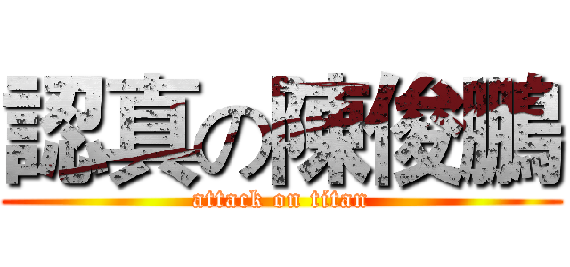 認真の陳俊鵬 (attack on titan)