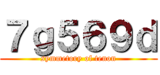 ７ｇ５６９ｄ (symmetory of tenon)