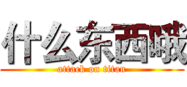 什么东西哦 (attack on titan)