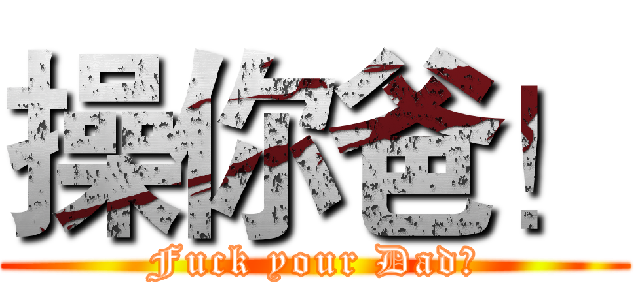 操你爸！ (Fuck your Dad！)