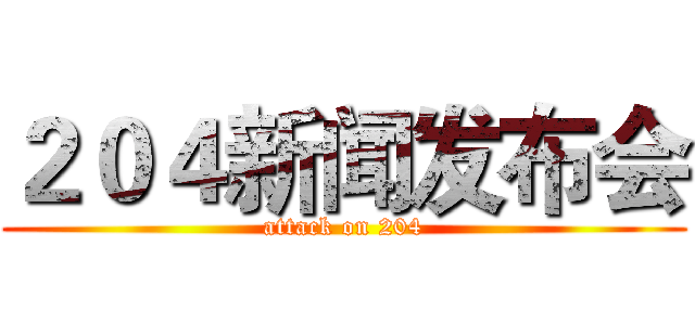 ２０４新闻发布会 (attack on 204)