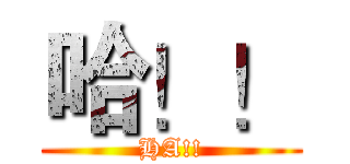 哈！！ (HA!!)