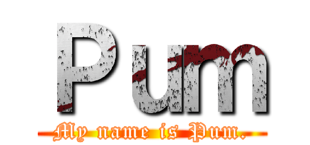 Ｐｕｍ (My name is Pum.)