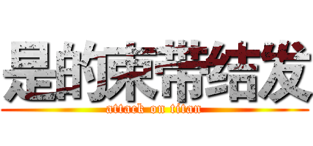 是的束带结发 (attack on titan)