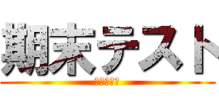 期末テスト (もう諦めた)