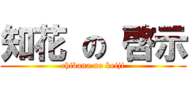 知花 の 啓示 (chibana no keiji)