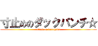 寸止めのダックパンチ☆ (attack on kamogawa)