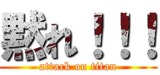 黙れ！！！ (attack on titan)