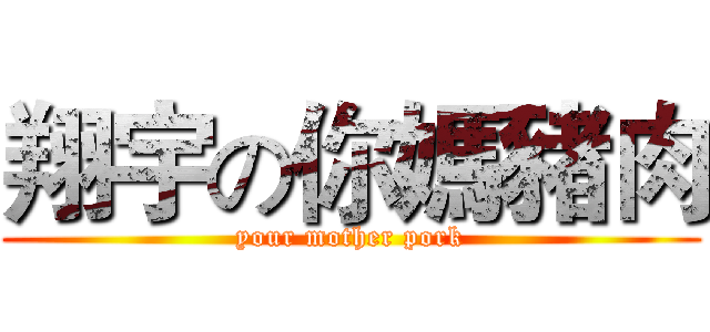 翔宇の你媽豬肉 (your mother pork)