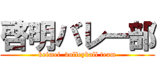 啓明バレー部 (keimei  volleyball team)