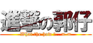 進撃の郭仔 (What the how ?...=-=)