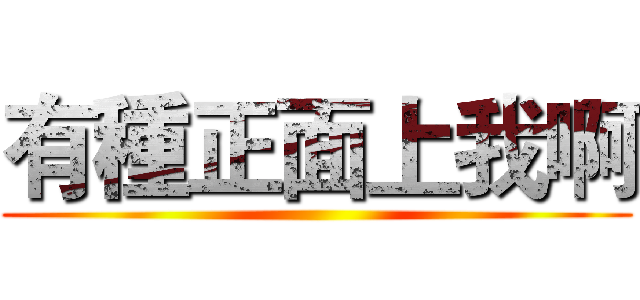 有種正面上我啊 ()