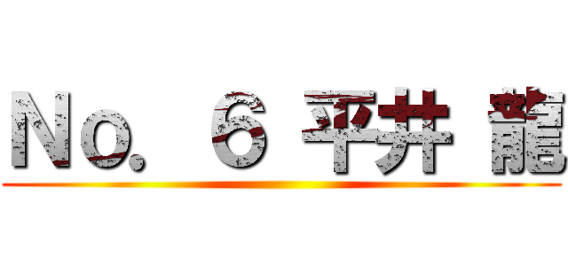 Ｎｏ．６ 平井 龍 ()
