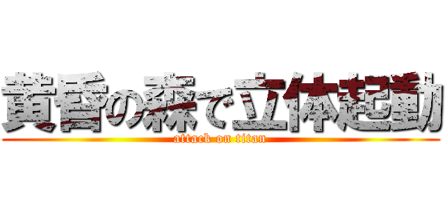 黄昏の森で立体起動 (attack on titan)