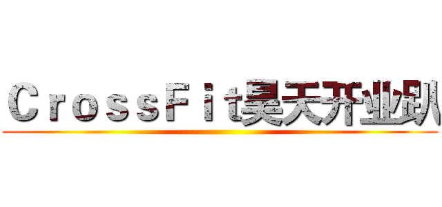 ＣｒｏｓｓＦｉｔ昊天开业趴 ()