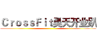 ＣｒｏｓｓＦｉｔ昊天开业趴 ()