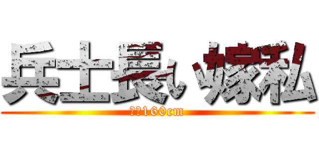 兵士長い嫁私 (兵長160cm)