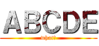 ＡＢＣＤＥ (what?)