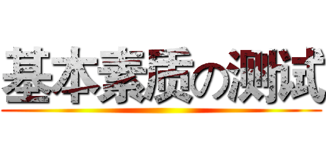 基本素质の测试 ()