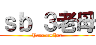 ｓｂ ３老母 (Your mother)