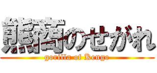 熊商のせがれ (gorilla of Kengo)