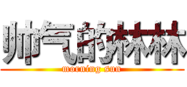 帅气的林林 (morning sun)