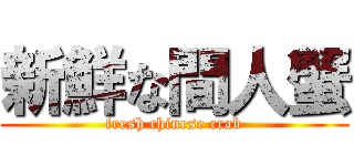 新鮮な間人蟹 (fresh chinese crab)