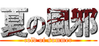 夏の風邪 (cold of summer)