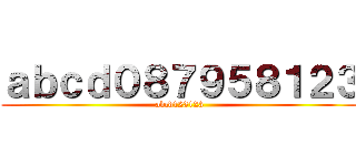 ａｂｃｄ０８７９５８１２３ (abcd123123)