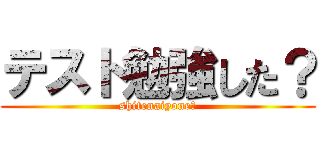 テスト勉強した？ (shitenaiyone?)