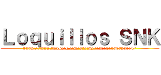 Ｌｏｑｕｉｌｌｏｓ ＳＮＫ (https://www.facebook.com/groups/500191396723514/)