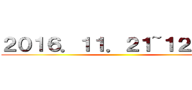 ２０１６．１１．２１~１２．１７ ()