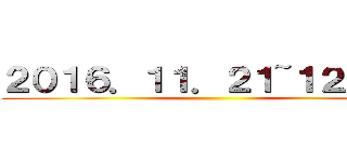 ２０１６．１１．２１~１２．１７ ()