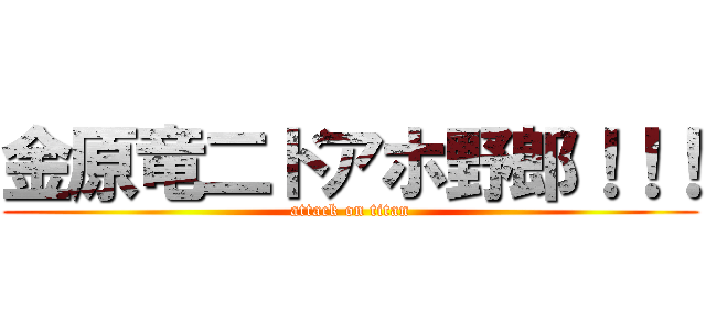 金原竜二ドアホ野郎！！！ (attack on titan)