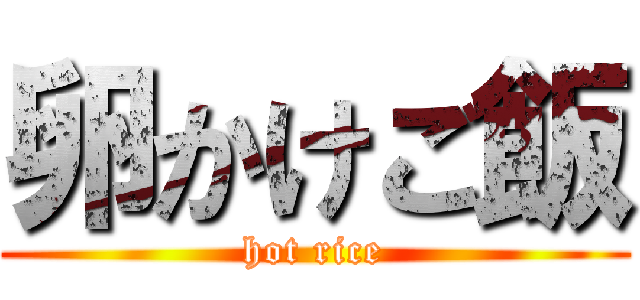 卵かけご飯 (hot rice)
