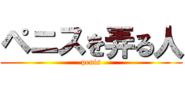 ペニスを弄る人 (penis)