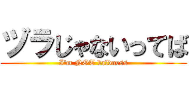 ヅラじゃないってば (I\'m NOT baldness)