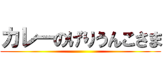 カレーのげりうんこさま ()