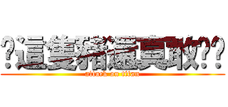 你這隻豬還真敢說啊 (attack on titan)