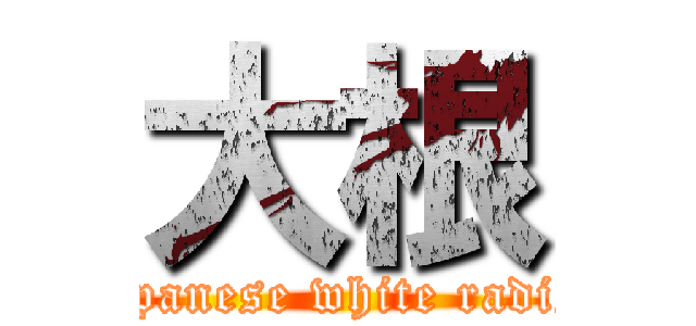 大根 (Japanese white radish)