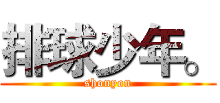 排球少年。 (shonyon)